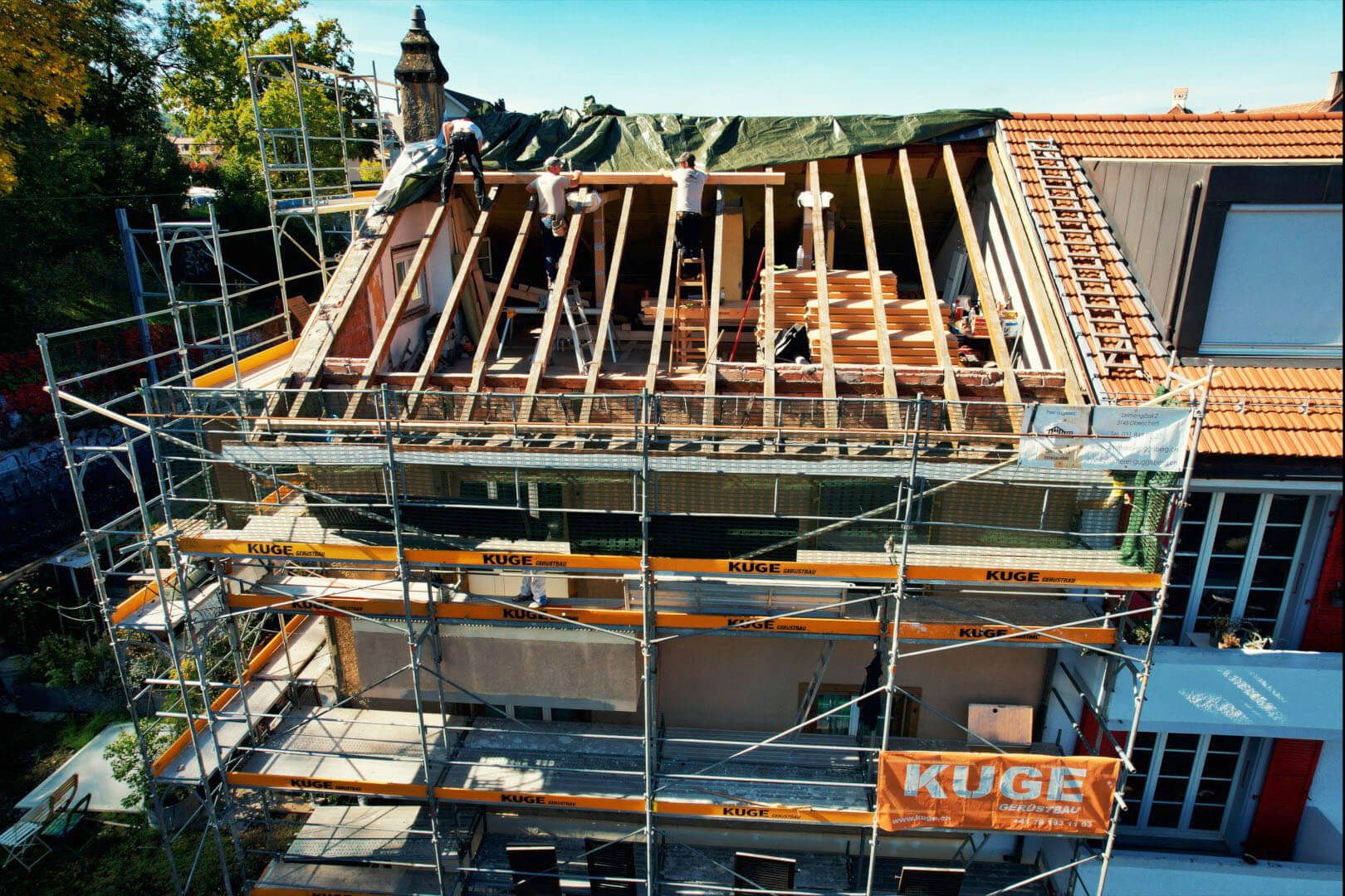 Dachgerüste – Foto: KUGE Bau AG